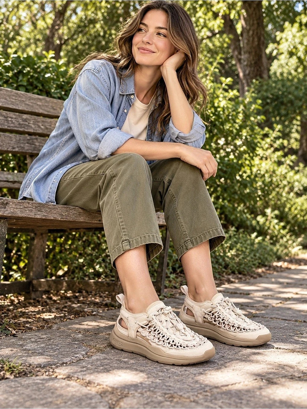 KEEN Uneek Sneakers in Cream